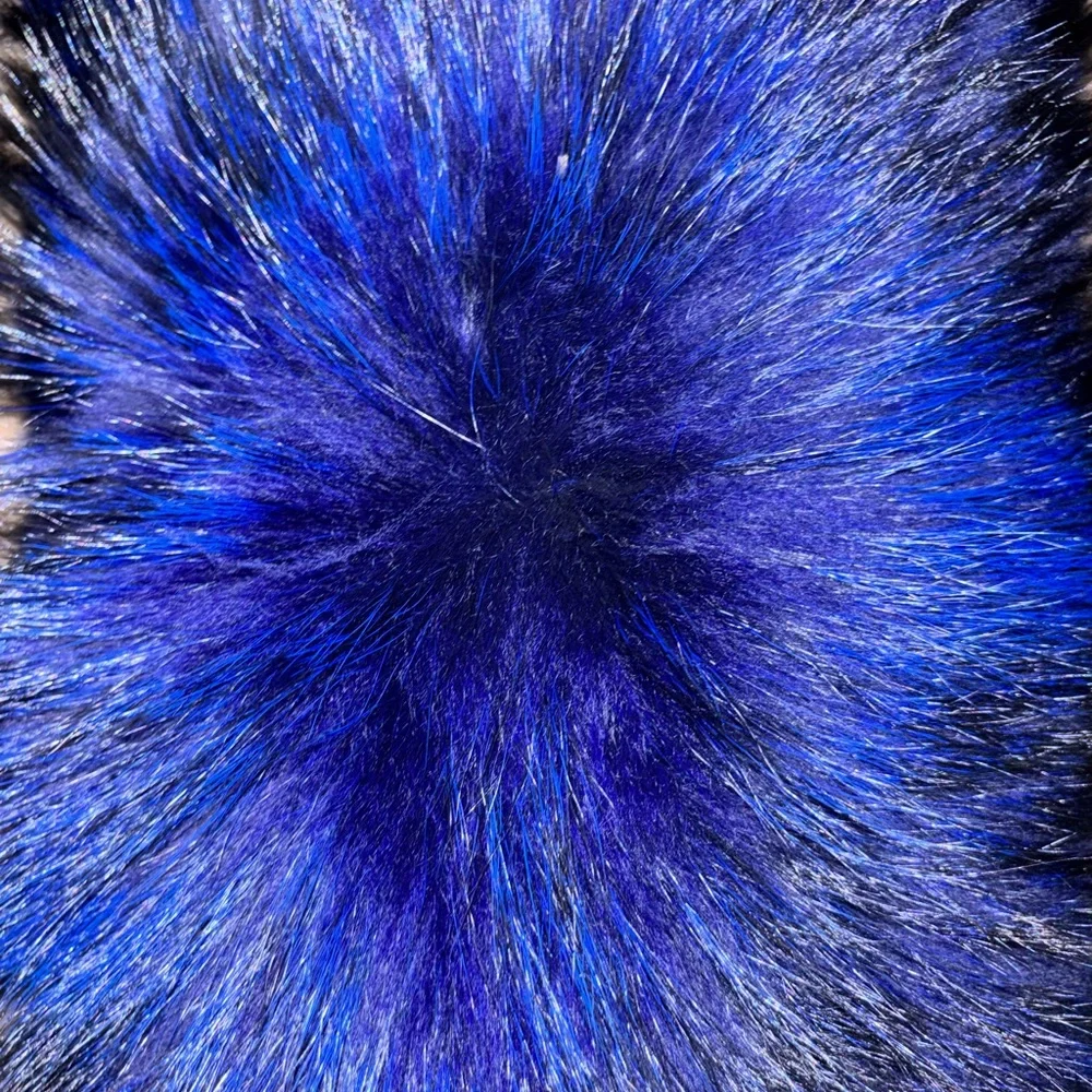 💙🖤💜 Thigh High REAL Fur Boots – Ultra Soft, One of a Kind Statement Piece - 8